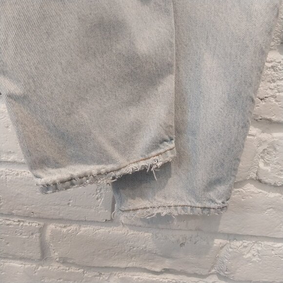 Vintage Levis 550 Jeans Mens 31x32 Faded Blue Orange Tab Distressed Relaxed 90s, - Picture 12 of 15